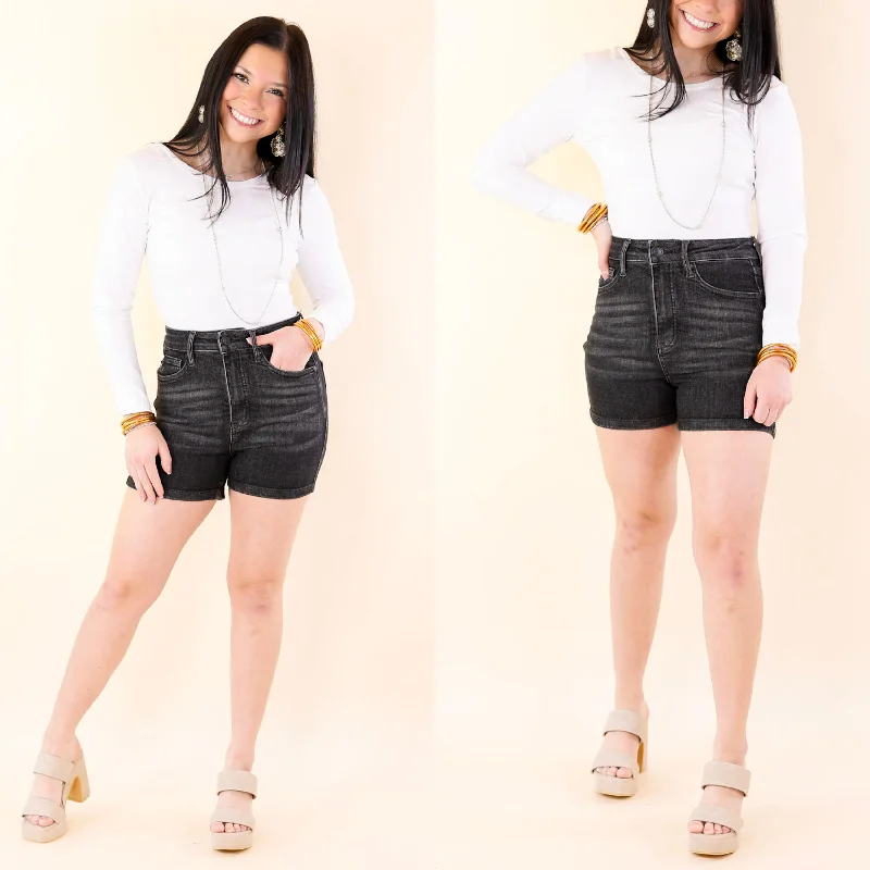 New brand that’s and the with -Judy Blue | Midnight Breeze Tummy Control Shorts in Black Wash New brand that’s and the with -Judy Blue | Midnight Breeze Tummy Control Shorts in Black Wash