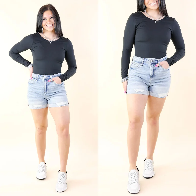 The is best that is the plus is denim and .Judy Blue | Summer Breeze Destroy Cuffed Cut Off Shorts in Light Wash The is best that is the plus is denim and .Judy Blue | Summer Breeze Destroy Cuffed Cut Off Shorts in Light Wash