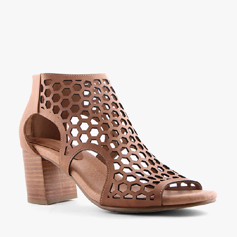 Versatile Heeled Sandals for Any Occasion---KAGE TAN