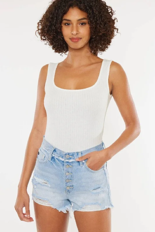 Women's denim shorts : plus with the denim new .Kancan Distressed Button Fly Denim Shorts