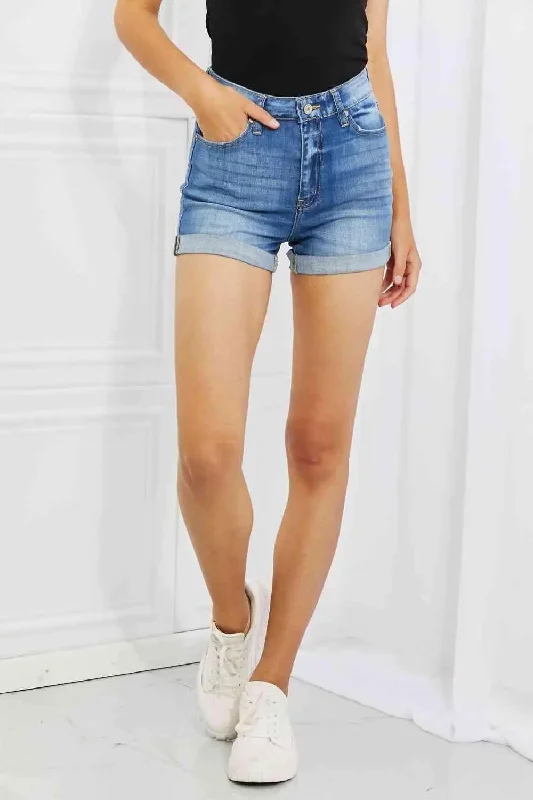 Where is the affordable 2025 new stylists Denim for you-Kancan Full Size High Rise Medium Stone Wash Denim Shorts