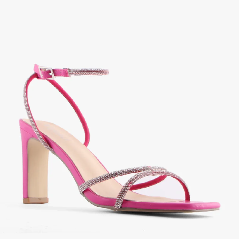 Versatile Heeled Sandals for Any Occasion---Kian Hot Pink