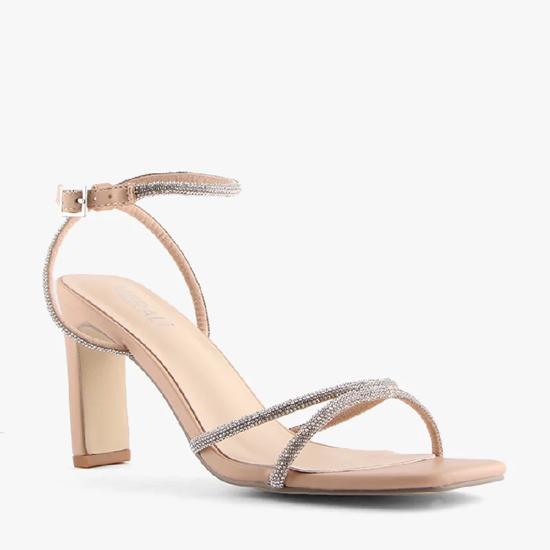 Versatile Heeled Sandals for Any Occasion---KIAN NUDE