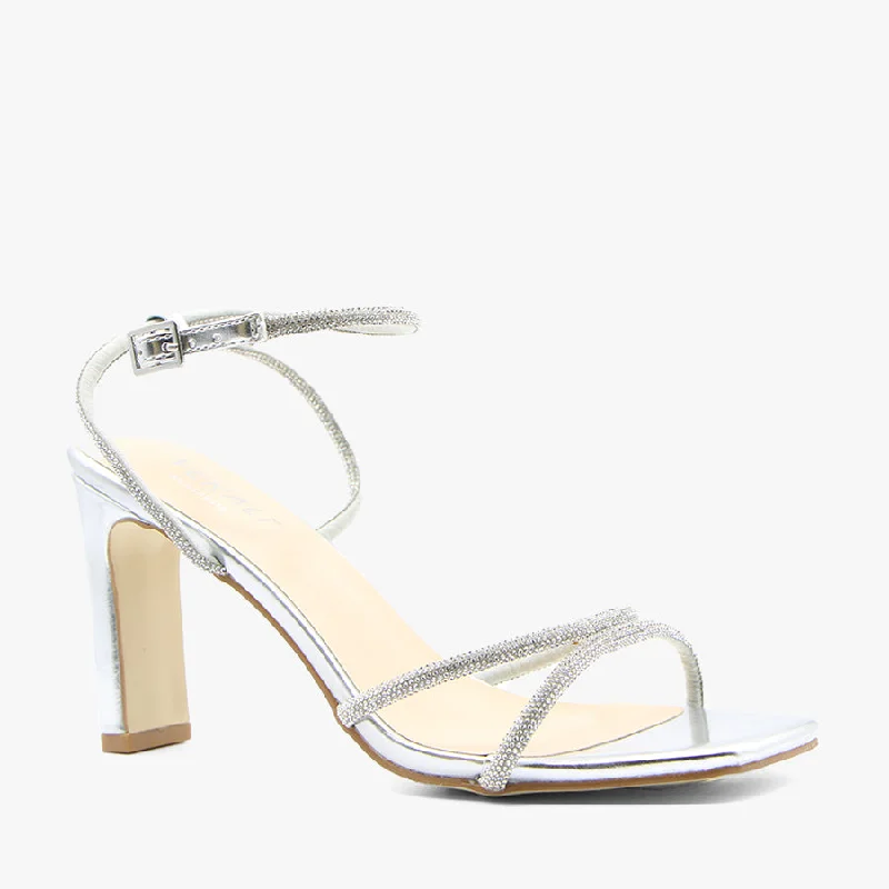 Versatile Heeled Sandals for Any Occasion---KIAN SILVER