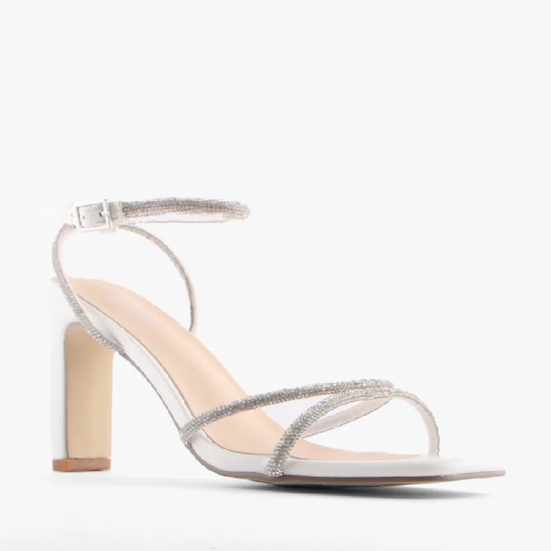 Versatile Heeled Sandals for Any Occasion---Kian White/Silver