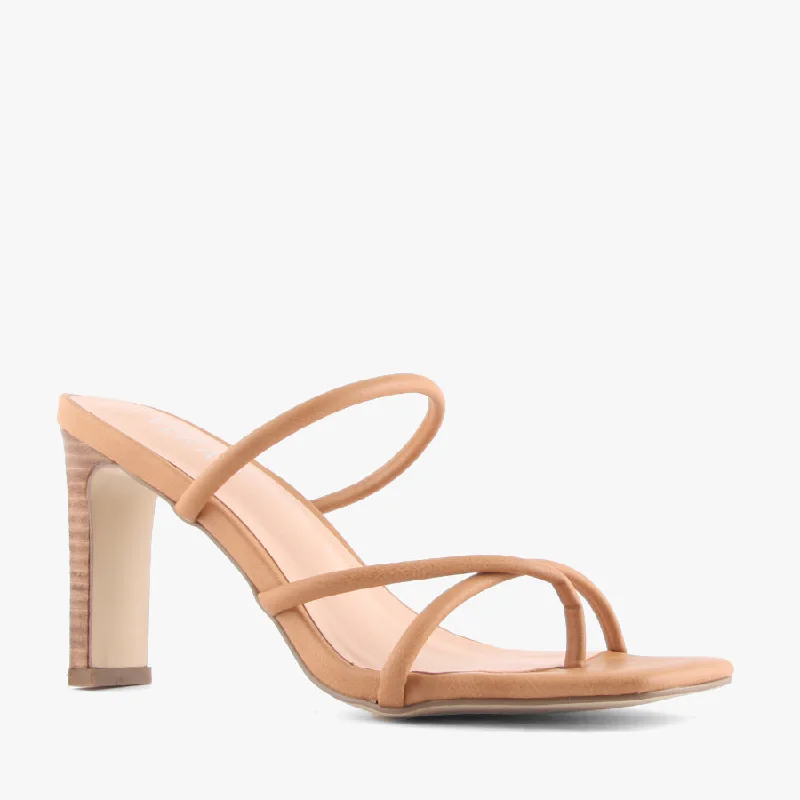 Versatile Heeled Sandals for Any Occasion---KIKI CARAMEL