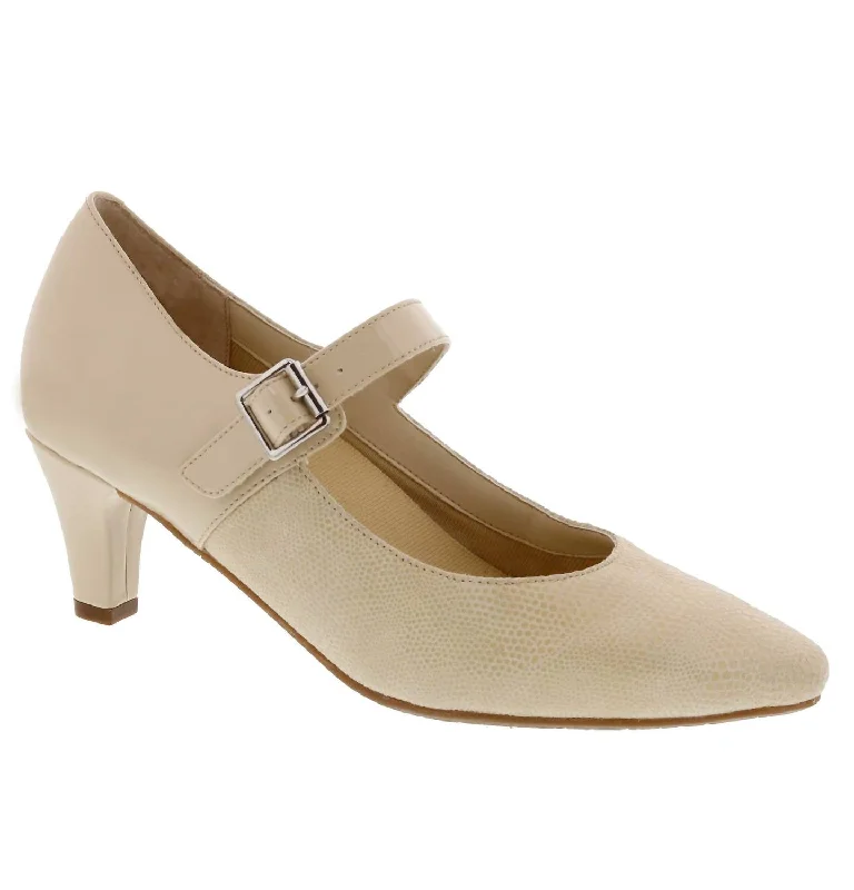 Versatile Dress Heels for Formal and Casual Wear---Kiki Dress Heels - Medium Width In Nude Lizard