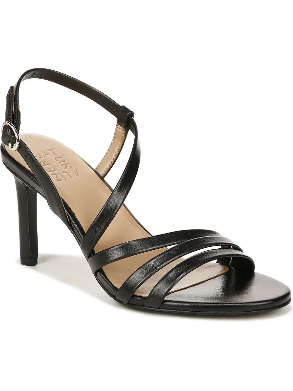 Stylish Open Toe Heels for Summer--Kimberly Womens Buckle Open Toe Pumps