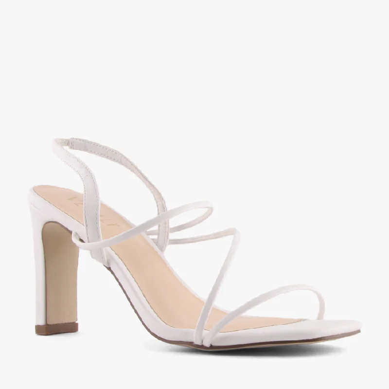 Versatile Heeled Sandals for Any Occasion---KING WHITE