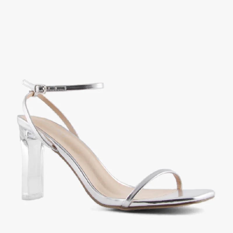 Versatile Heeled Sandals for Any Occasion---KIRABO SILVER