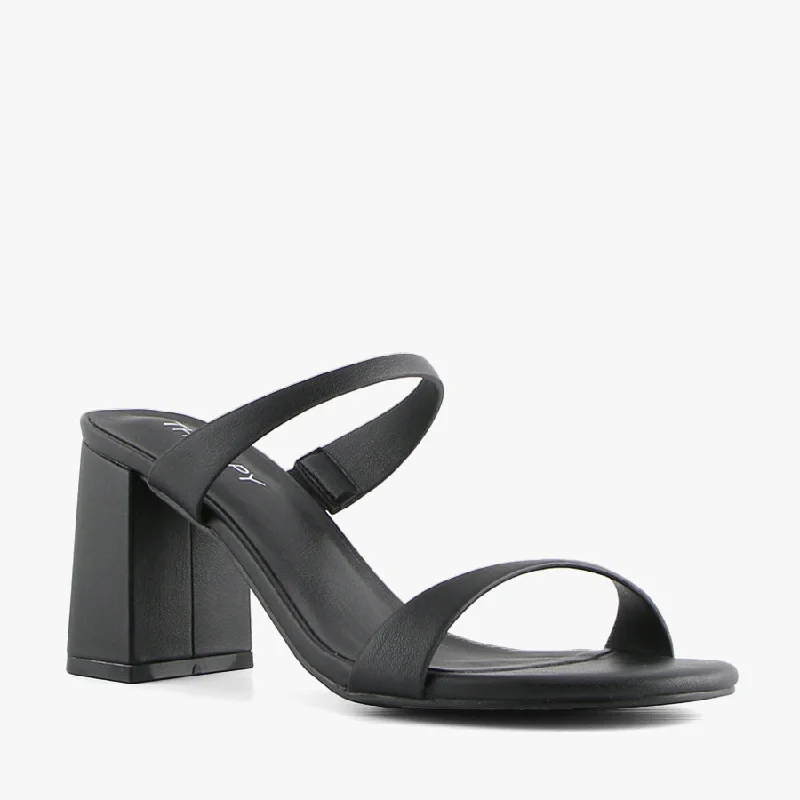 Versatile Heeled Sandals for Any Occasion---KIRRA BLACK