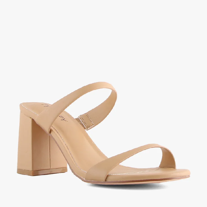 Versatile Heeled Sandals for Any Occasion---KIRRA CARAMEL