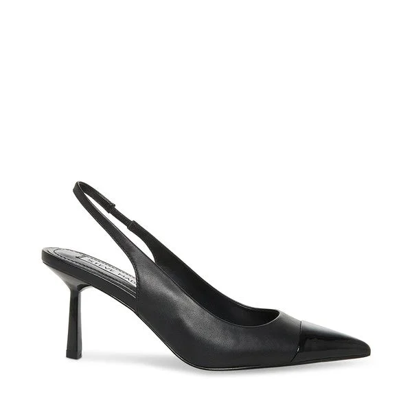 KLING BLACK LEATHER---Comfortable Leather Pumps for Office and Everyday Wear