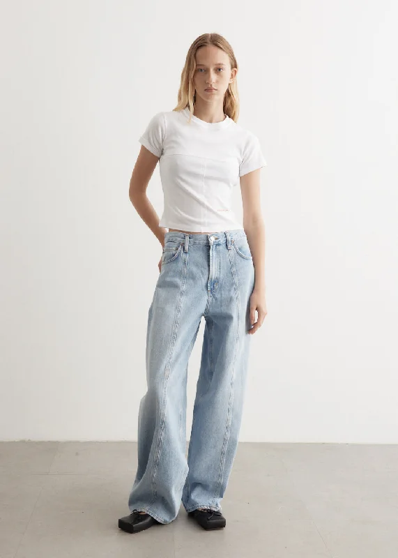Women's denim jeans with patches-Kristen Jeans