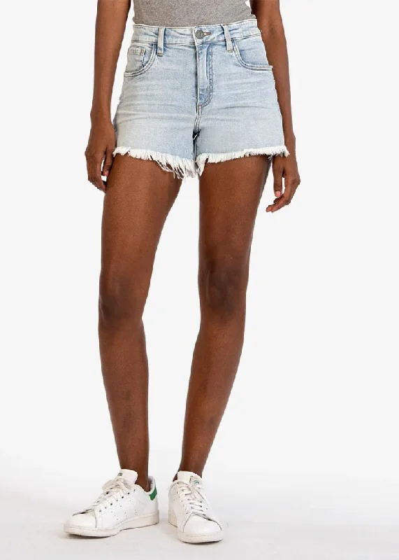 Women's denim shorts for looser fits :Kut Jane High Rise Long Shorts w/Frayed Hem- Full ***FINAL SALE*** Women's denim shorts for looser fits :Kut Jane High Rise Long Shorts w/Frayed Hem- Full ***FINAL SALE***