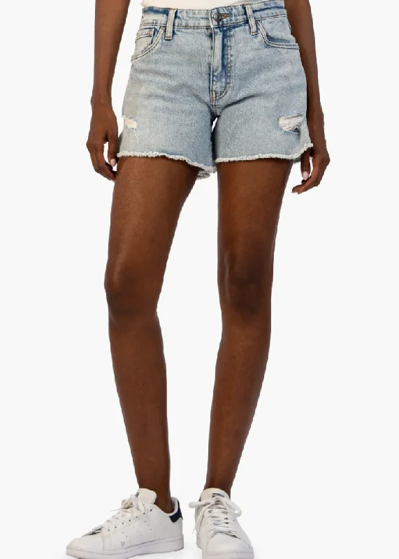 Women's denim shorts for rigid style trends :Kut Jane High Rise Shorts w/Frayed Hem- Alight ***FINAL SALE*** Women's denim shorts for rigid style trends :Kut Jane High Rise Shorts w/Frayed Hem- Alight ***FINAL SALE***