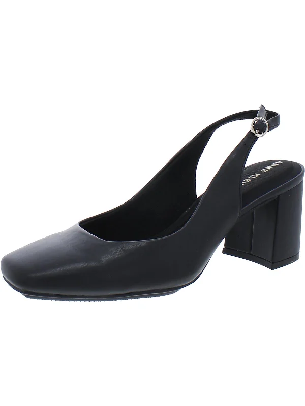 Stylish Slip-On Pumps for Quick Elegance---Laney Womens Faux Leather Slip On Slingback Heels