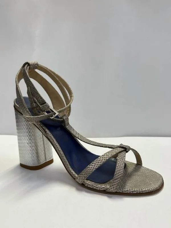 Versatile Heeled Sandals for Any Occasion---Lavagna T-Strap Heels In Rame/grigio