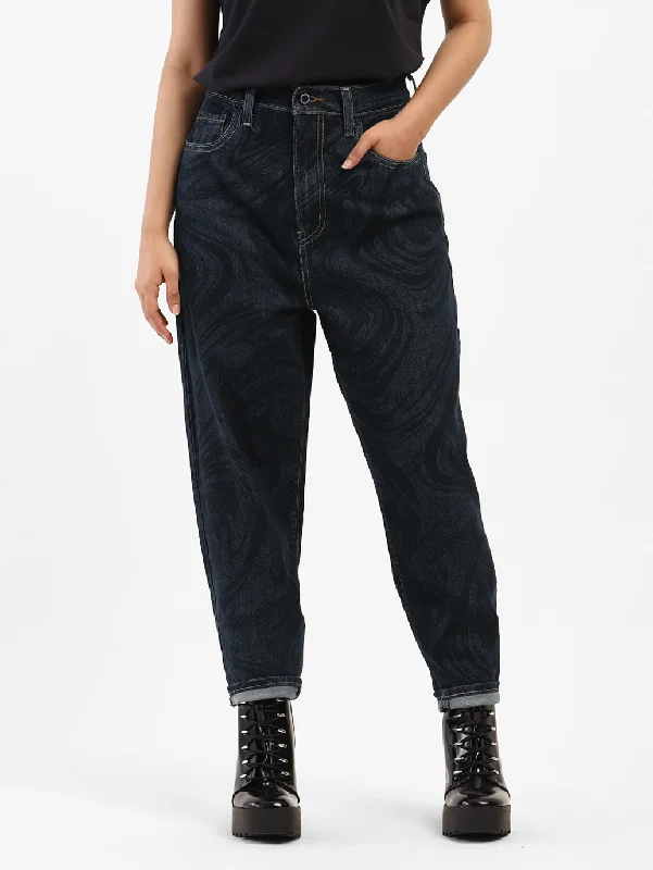 Women's denim jeans with a metal embellishment-Levi's x Deepika Padukone High Rise Tapered Fit Jeans Women's denim jeans with a metal embellishment-Levi's x Deepika Padukone High Rise Tapered Fit Jeans