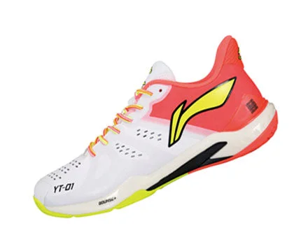 Versatile Heeled Sandals for Any Occasion---Li Ning YunTing Badminton Shoe Unisex [White/Red] AYAS028-4