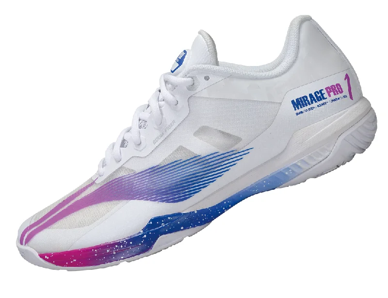 Versatile Heeled Sandals for Any Occasion---Li Ning Mirage Pro/Shadow Pro Badminton Shoe Unisex [White/Purple] AYAT013-1