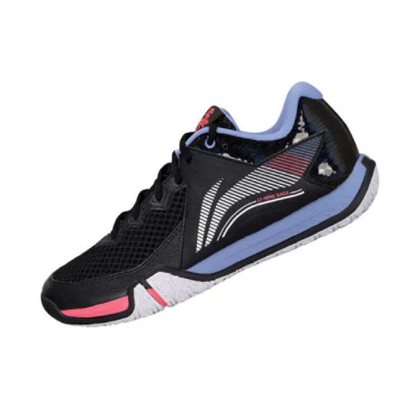 Versatile Heeled Sandals for Any Occasion---Li Ning Saga II Lite Badminton Shoe Unisex [Black/Standard White]  AYTT003-1