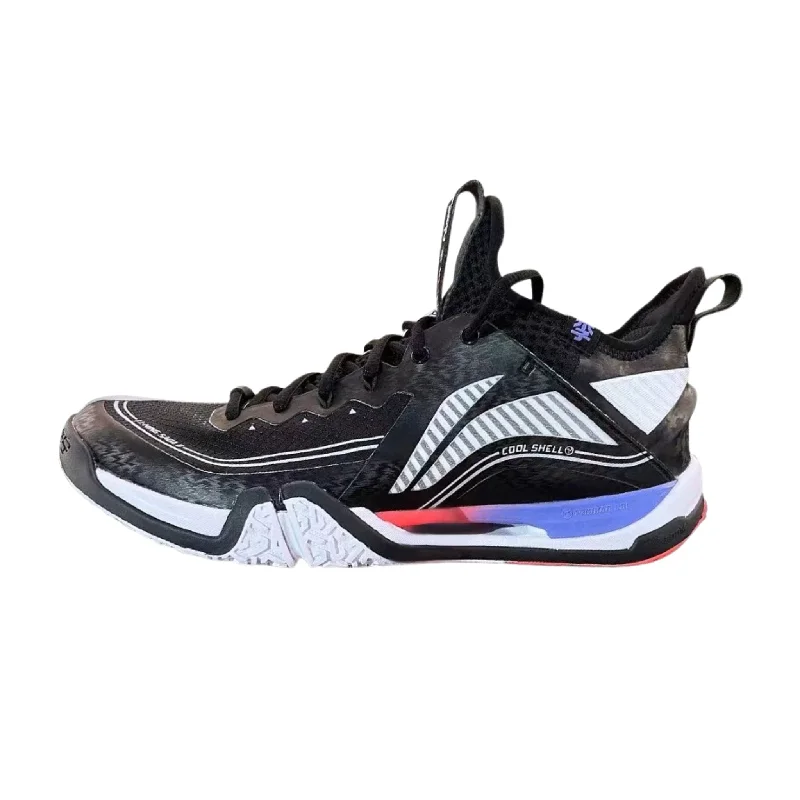 Versatile Heeled Sandals for Any Occasion---Li Ning Saga II Pro Badminton Shoe Unisex [Black/Standard White] AYAT003-1