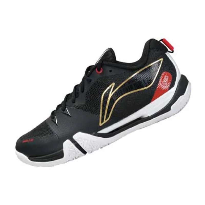 Versatile Heeled Sandals for Any Occasion---Li Ning Saga II SE Badminton Shoe Unisex [Black] AYZU001-3