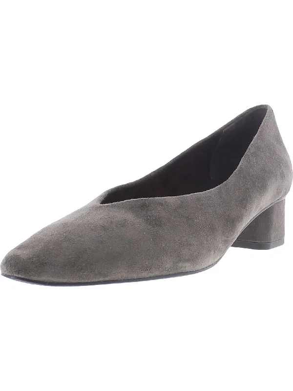 Affordable Suede Ankle Pumps for All-Day Wear--Liliet Womens Suede Block Heel Pumps