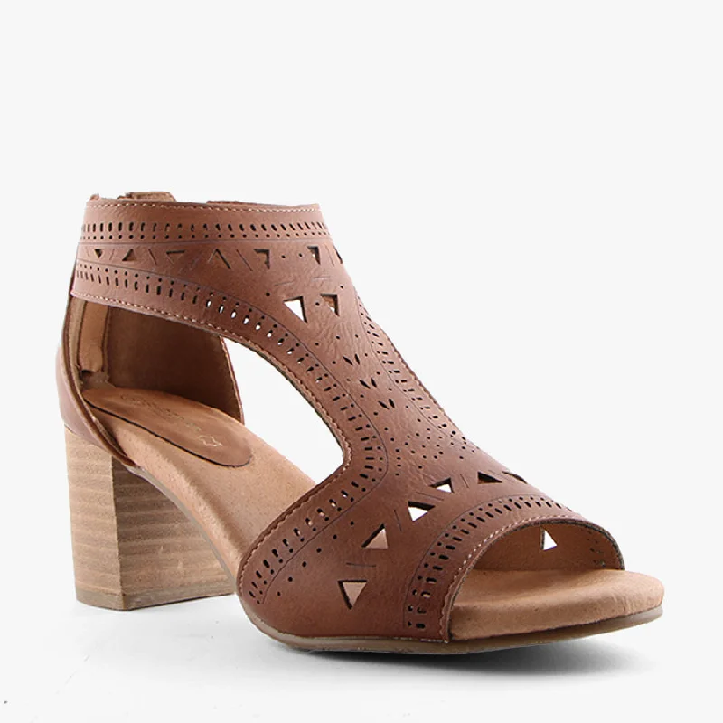 Versatile Heeled Sandals for Any Occasion---LILS TAN