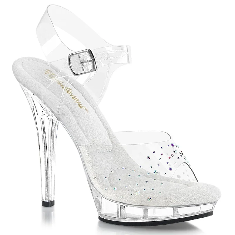 Versatile Heeled Sandals for Any Occasion---LIP-108SD Clear/Clear