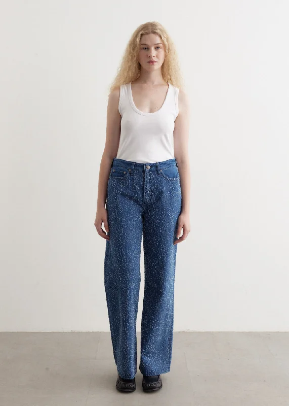 Women's denim jeans with a drawstring waist-Logan Tweed Jeans