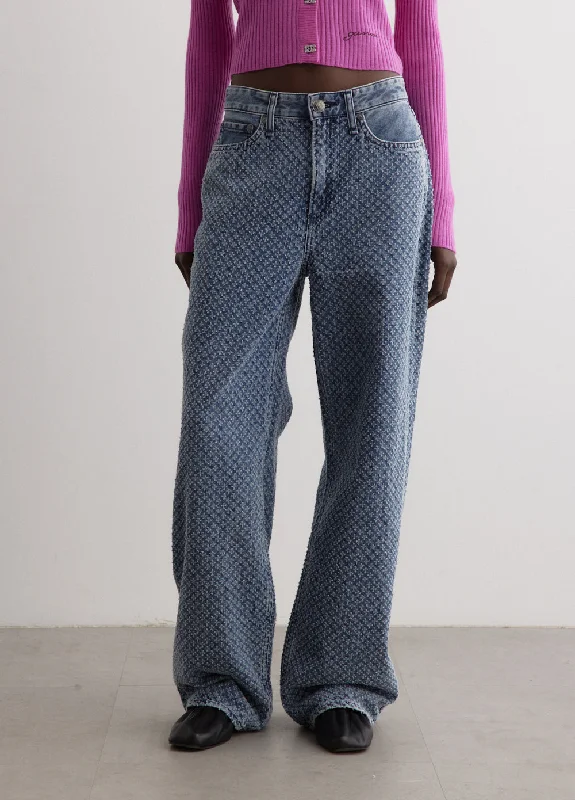 Women's denim jeans with a rayon fabric-Logan Wide Leg Jeans