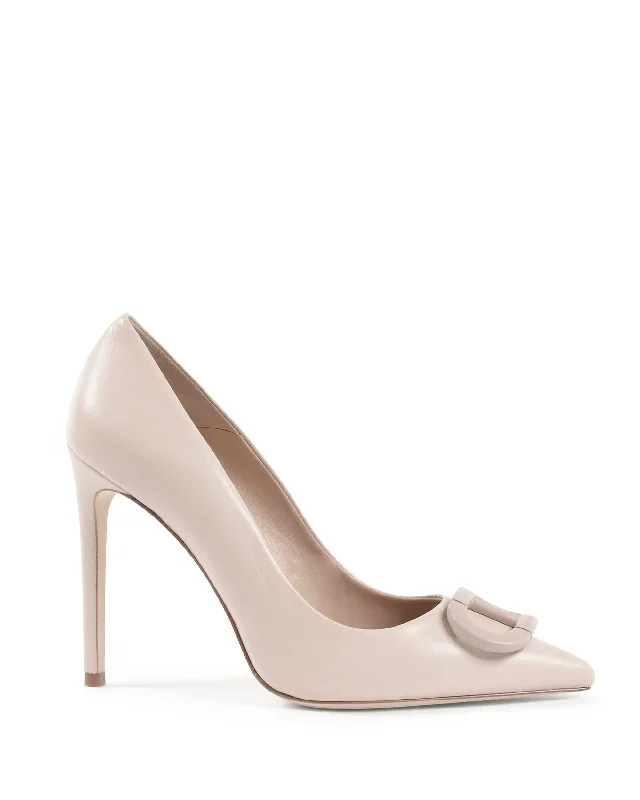 Stiletto Heel Pumps with Perfect Fit--Logo Fairy Pump - Nude-Fashionable & Classic