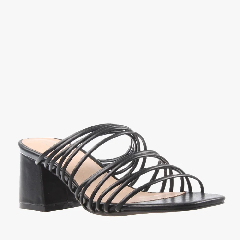 Versatile Heeled Sandals for Any Occasion---LOLA BLACK