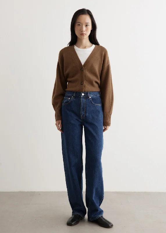Women's denim jeans with a amphibian embellishment-Loose Fit Jeans