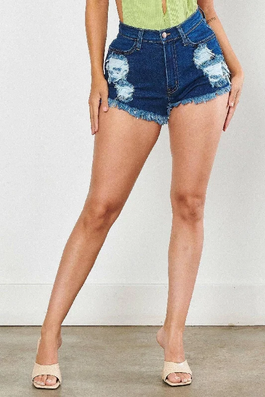 Denim is and by not 2025 style new style high what -Lorita Mid Waist Ripped denim short jeans