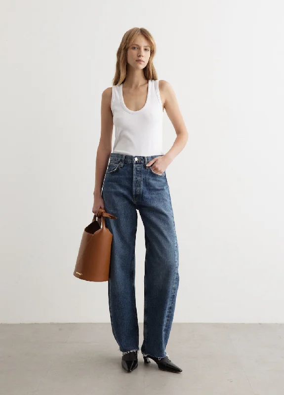 Women's denim jeans with a low stretch fabric-Luna Pieced Jeans