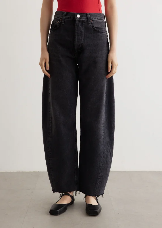 Women's denim jeans with embroidery-Luna Pieced Jeans