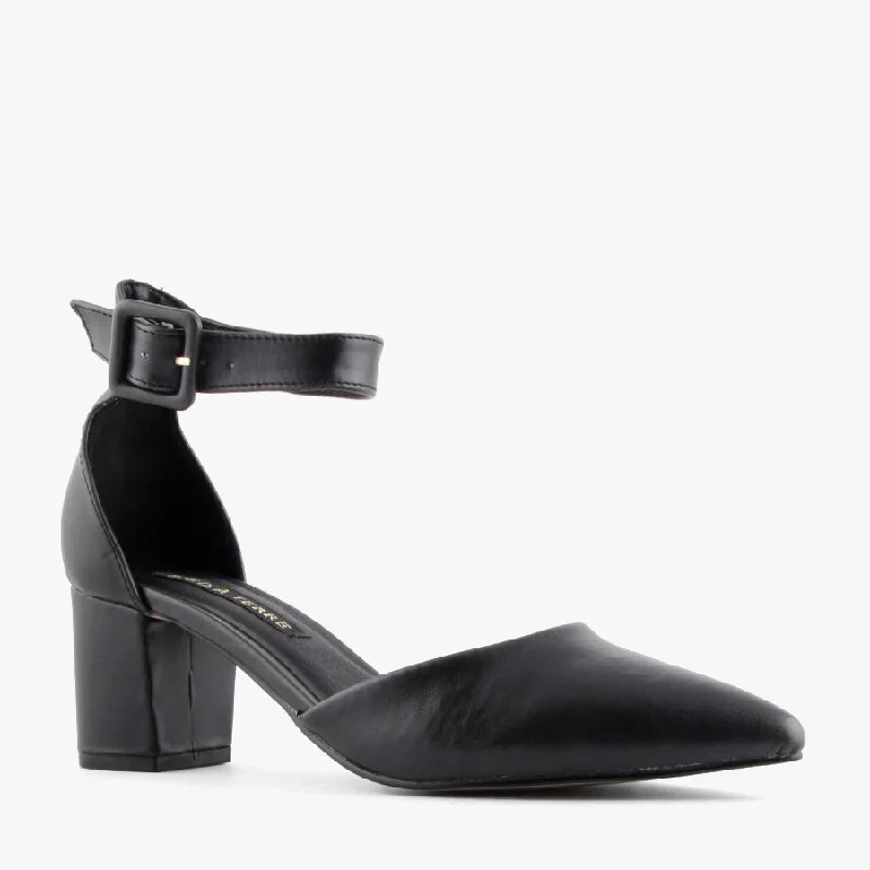 Versatile Heeled Sandals for Any Occasion---LUNCHTIME BLACK