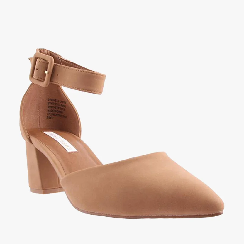 Versatile Heeled Sandals for Any Occasion---LUNCHTIME TAN NUBUCK