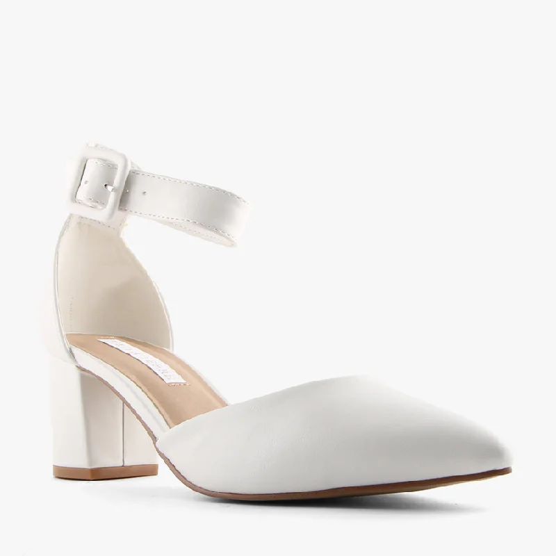 Versatile Heeled Sandals for Any Occasion---LUNCHTIME WHITE