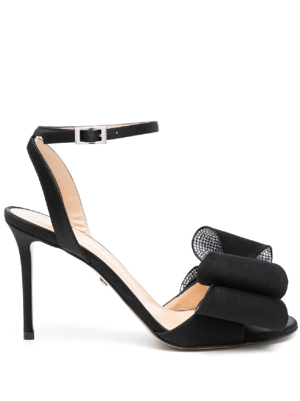 Versatile Heeled Sandals for Any Occasion---Mach & Mach Pre With Heel Black