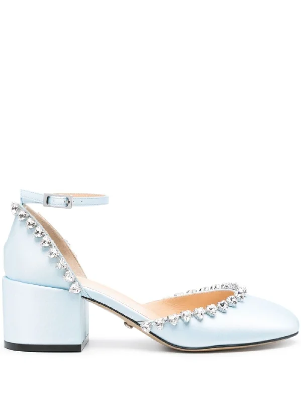 Versatile Heeled Sandals for Any Occasion---Mach & Mach Pre With Heel Clear Blue