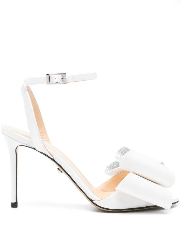 Versatile Heeled Sandals for Any Occasion---Mach & Mach Pre With Heel White