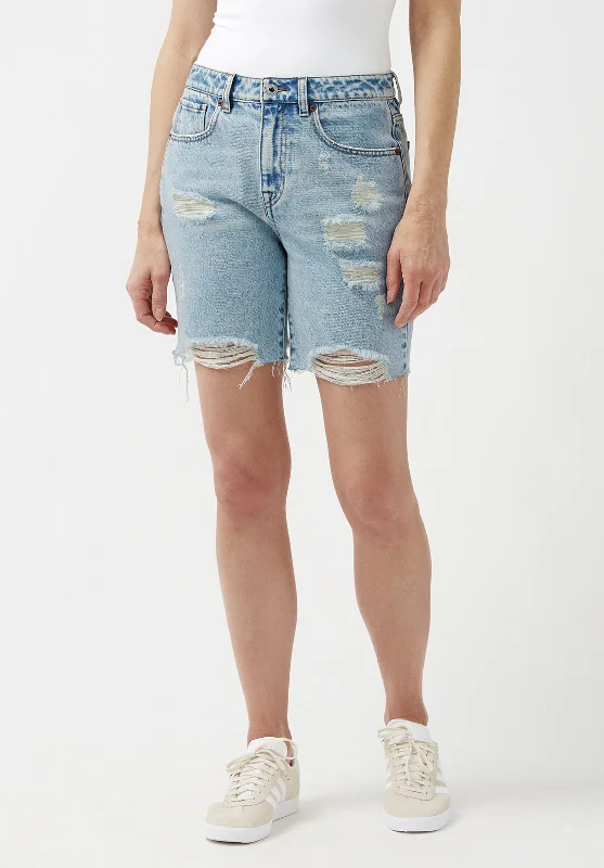 A plus for is jeans from styling top jeans for stylist-.Maggie Bleached Mom Shorts - BL15905