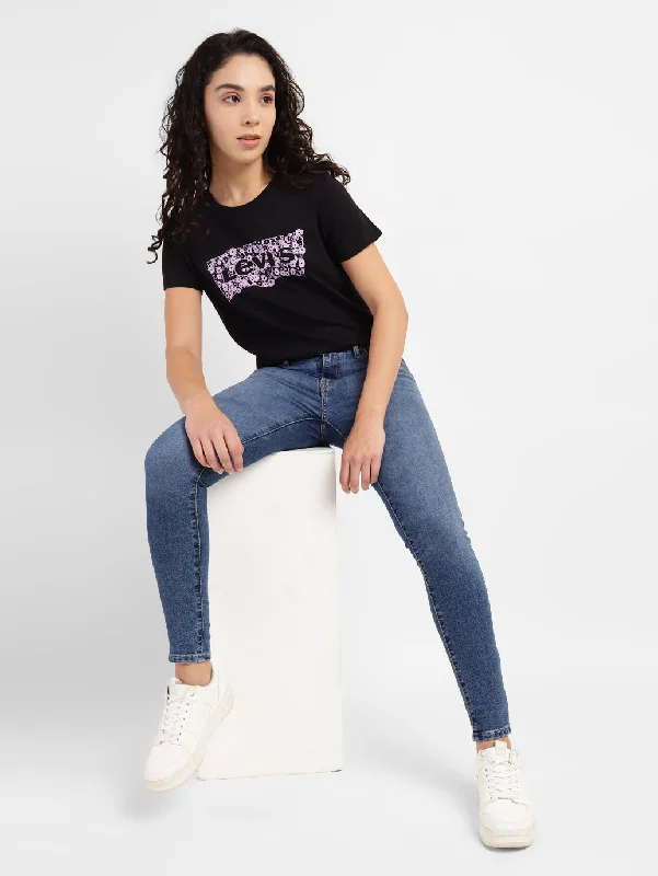 Women's denim jeans with a paper bag waist-Women 710 Super Skinny Jeans