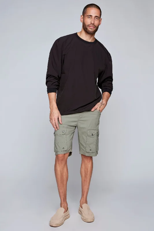 Women's denim shorts and sunglasses-Men's Snap Cargo Poplin Short - Light Olive