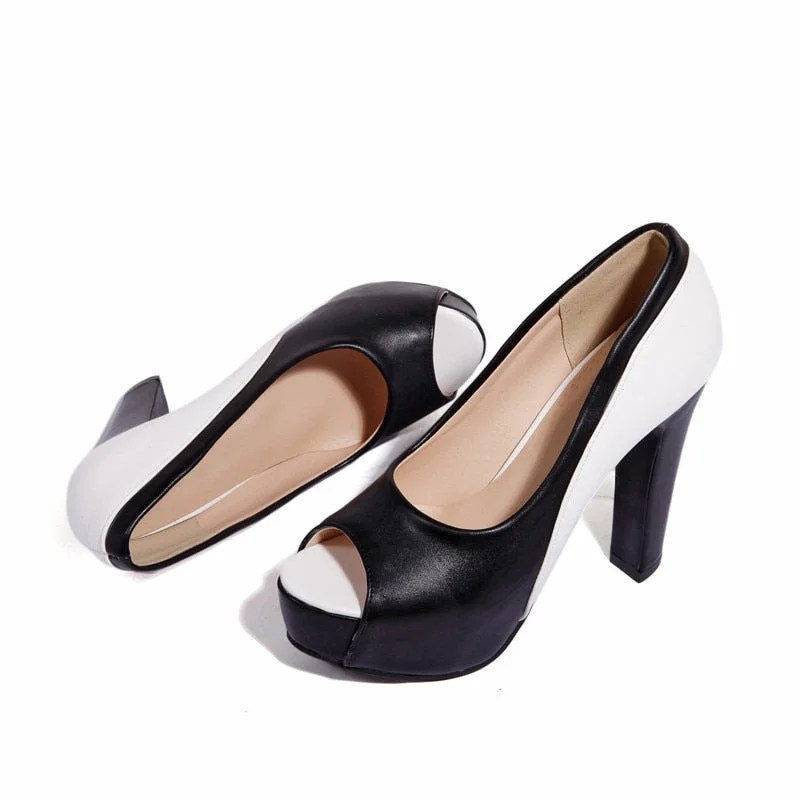 Stylish Platform Heels for Extra Height--High Heels Shoes Women Platform Spike High Heel Office Lady Shoes