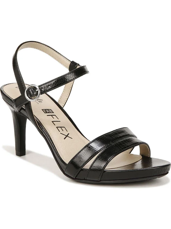 Sleek and Shiny Patent Pump Heels for a Polished Look--Miracle Womens Patent Open Toe Ankle Strap